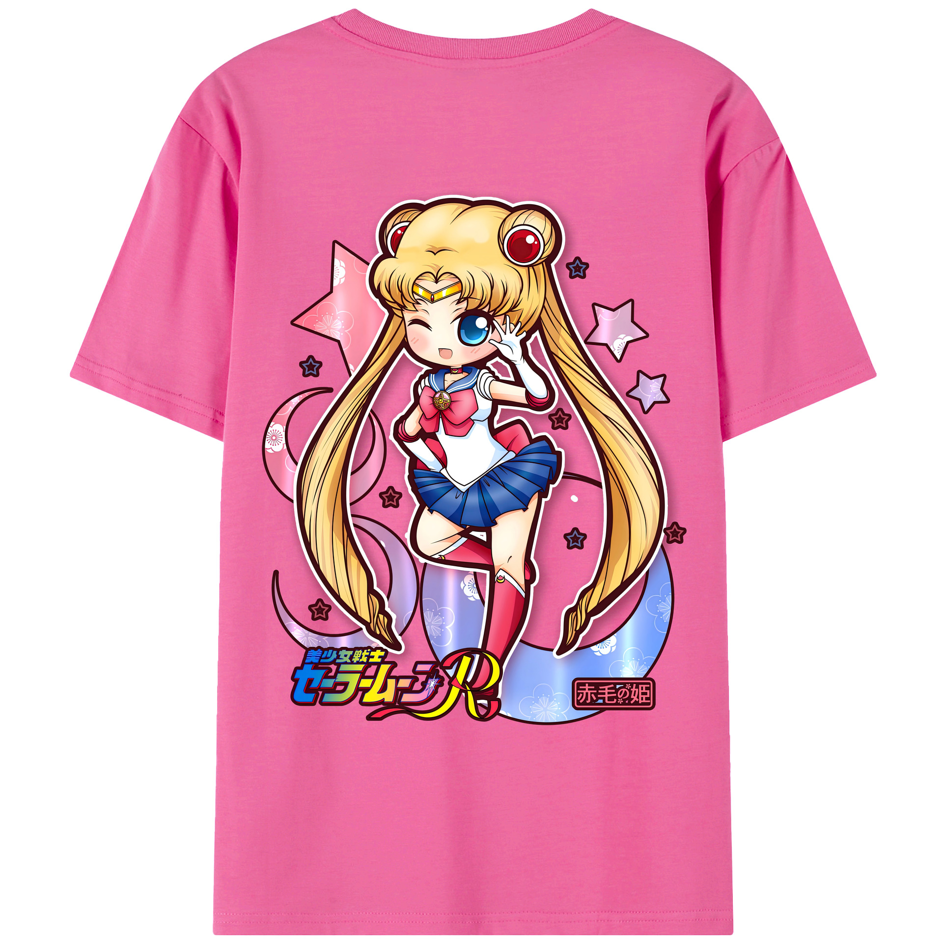 （画像用） 美少女戦士セーラームーン 月野 うさぎ つきの うさぎ Sailor Moon Tsukino Usagi レディース半袖Tシャツ(バックプリント)